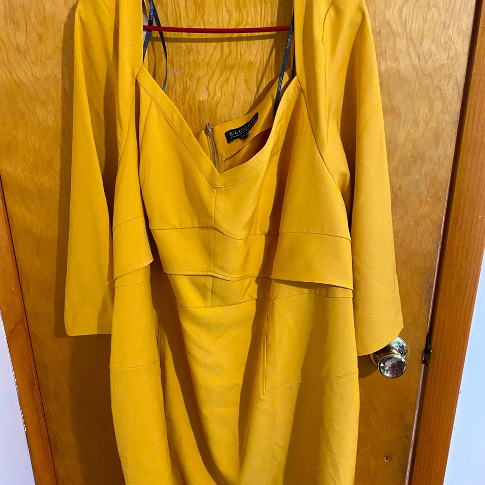 Mustard Yellow ELOQUII Dress